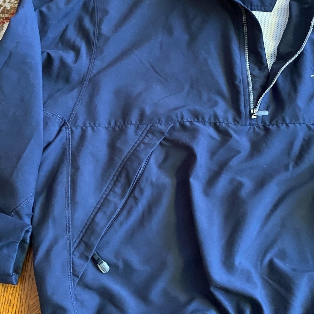 Adidas Navy Blue Pull Over Jacket - Picture 6 of 10